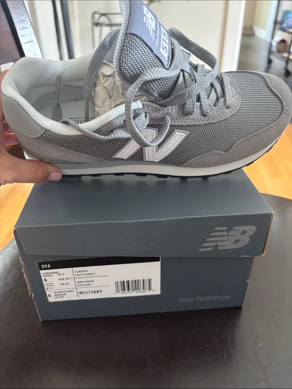 New Balance women’s Grey Mesh & Suede Casual Sneaker - Picture 4 of 4